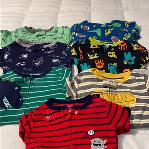 Bundle of (7) toddler footie sleepers